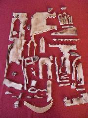 quadri in legno traforato e foglia oro 